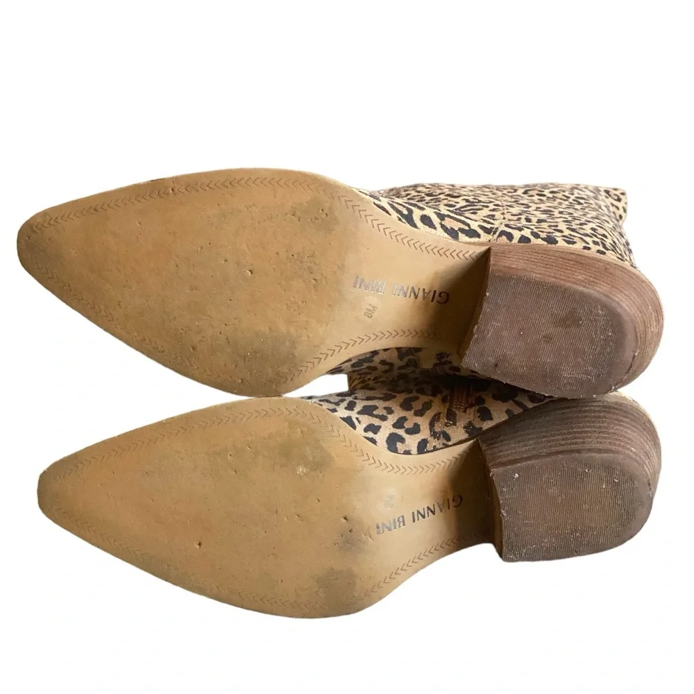 Gianni Bini Leopard-Print Over-the-Knee Western Boots